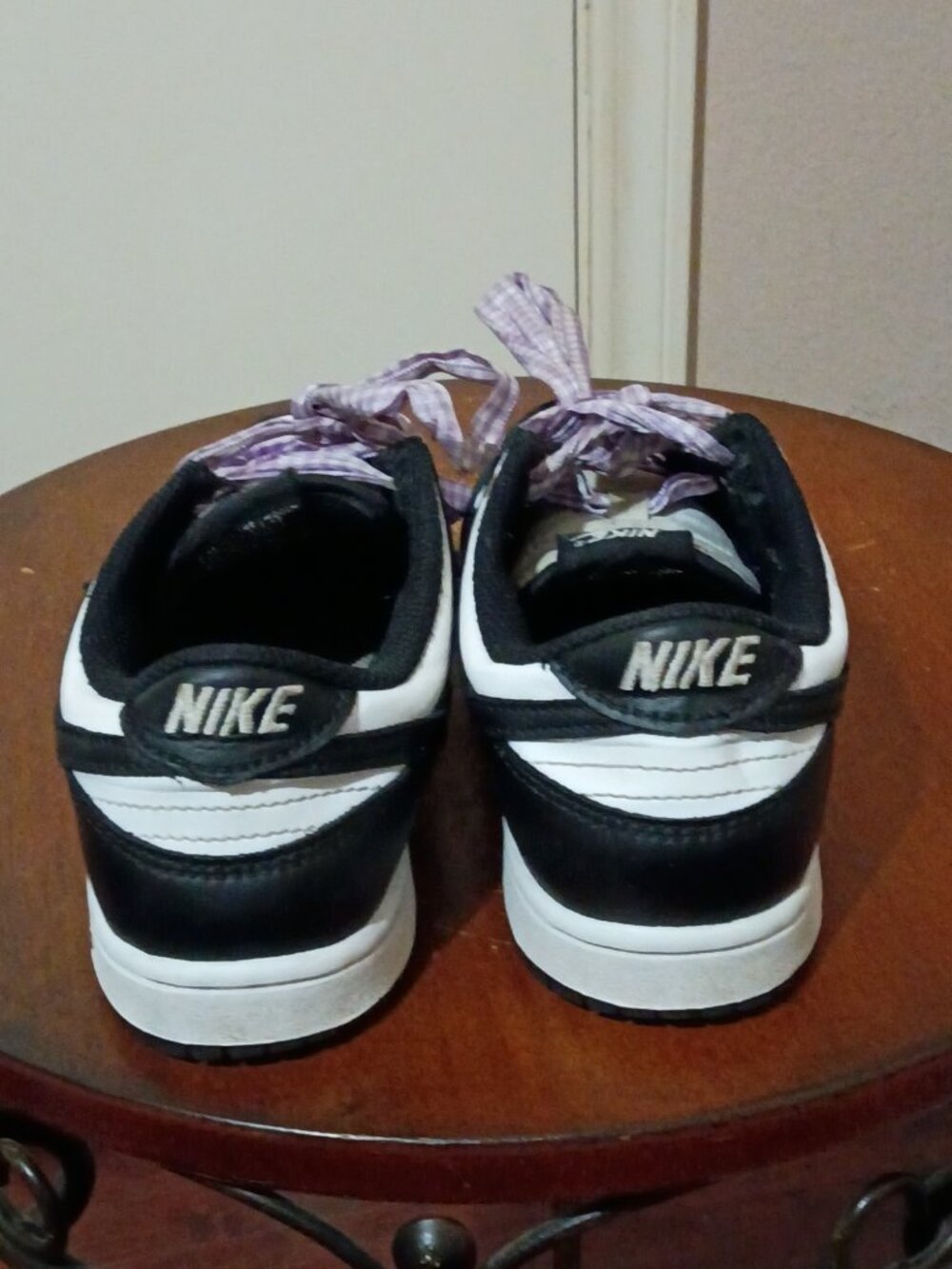 Nike Dunk Low Shoes Size 2.5Y Youth Black White Panda Dunks CW1588-100 Sneakers - Picture 10 of 14